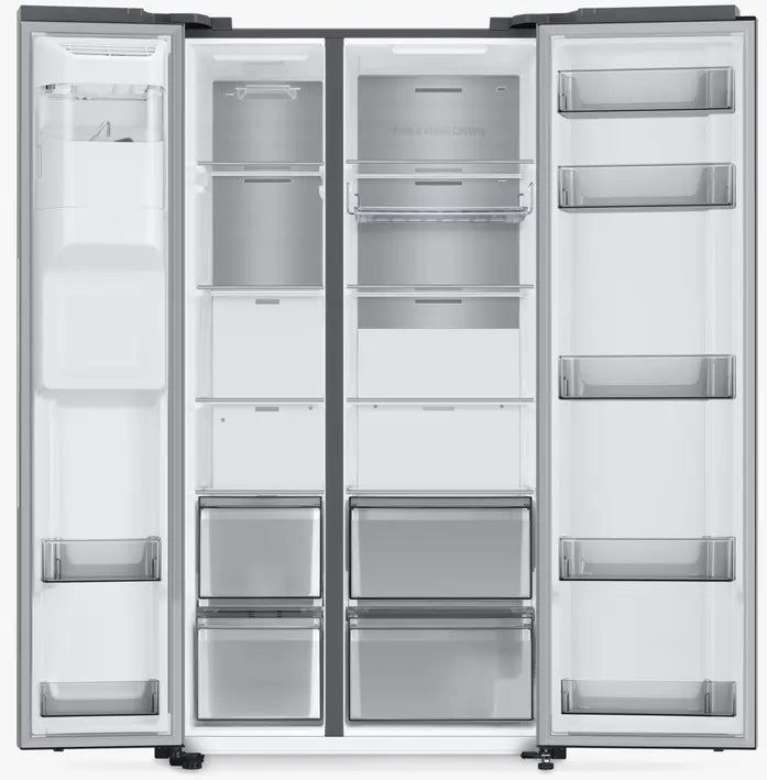 Samsung 8 Series RS68A884CSL Freestanding 65/35 American Fridge Freezer, Silver | Atlantic Electrics - 39949401784543 