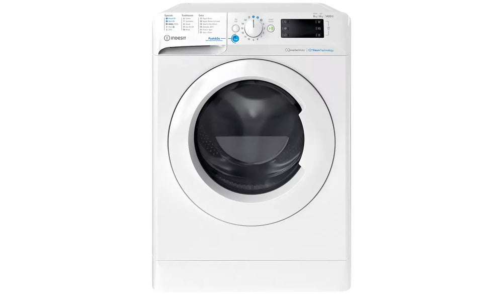 Indesit BDE86436WVUK 8kg Wash 6kg Dry 1400rpm Washer Dryer - White - 72471472275829 