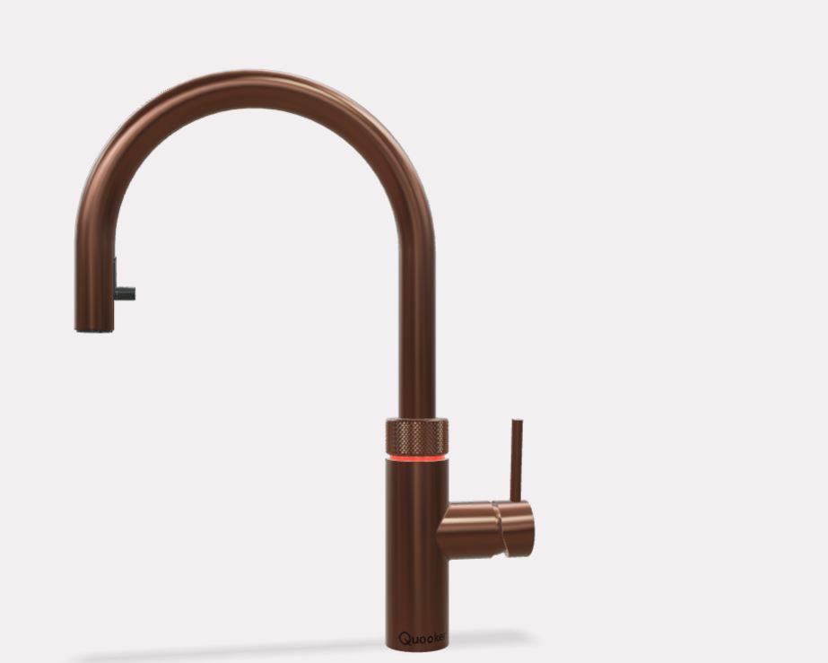 Quooker Flex PRO3 Rose Copper 3 in 1 Boiling Water Tap with 3 Liters Tank | Atlantic Electrics - 41548400165087 