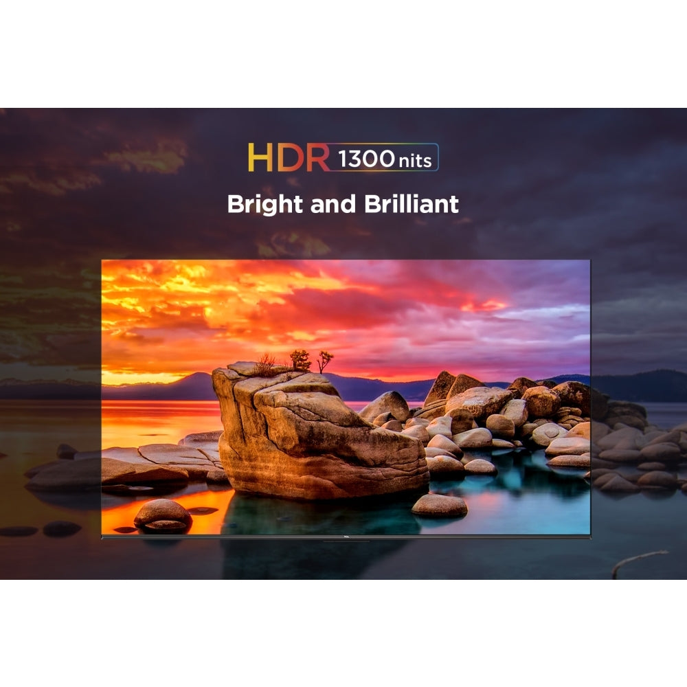 TCL 75C805K C805 75" Smart QD-Mini LED 4K Television, 4K Ultra HD, Black, G Rated - 42725737562335 