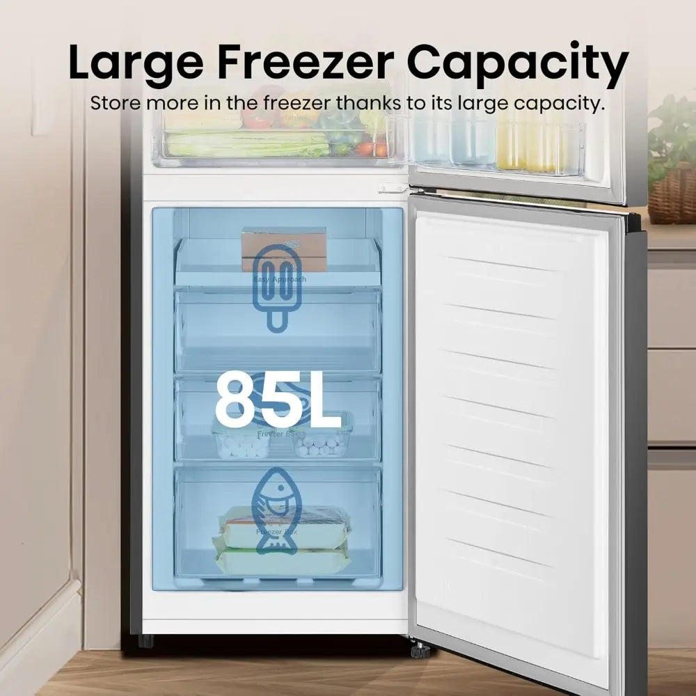 Hisense RB327N4BBE 55cm 50/50 Frost Free Fridge Freezer, Black - 72524272730485 