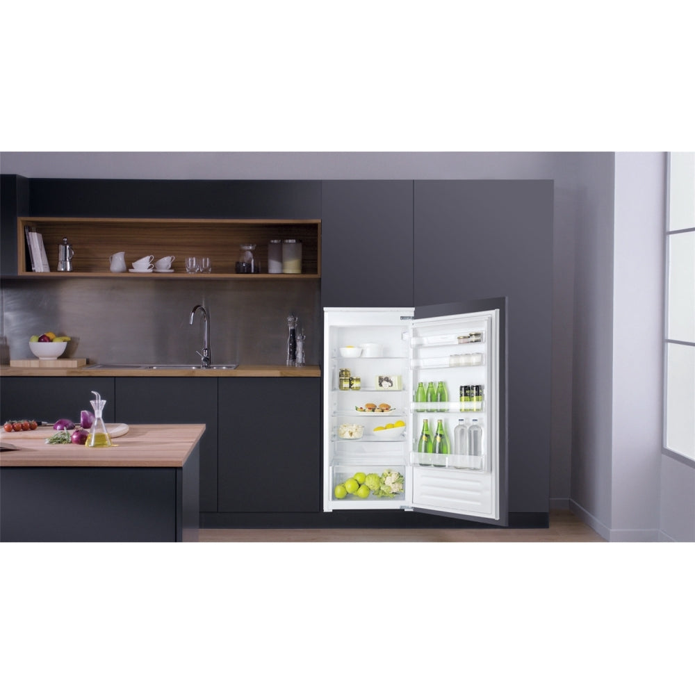 Hotpoint HS12A1D.UK2 Built-In Larder Fridge, Sliding Hinge, White, E Rated - 42279316553951 