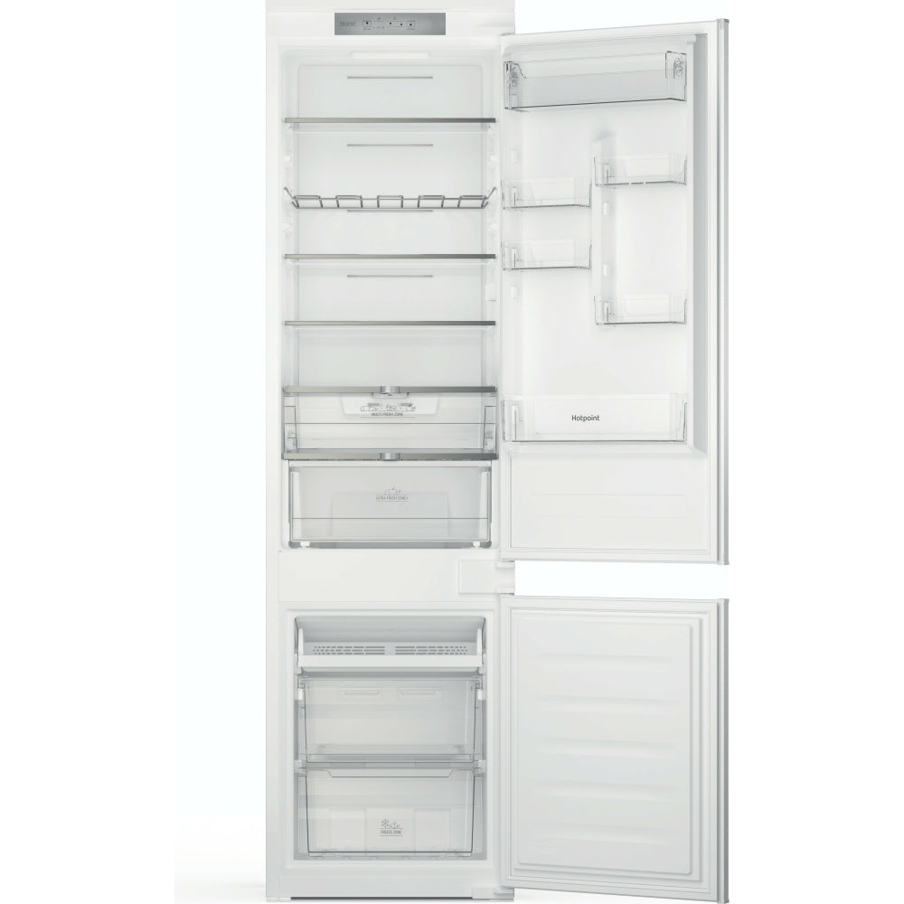 Hotpoint HTC20T322UK Total No Frost Integrated Fridge Freezer, Sliding Hinge, 70/30, White, E Rated - 42279309181151 