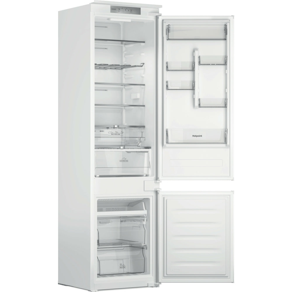 Hotpoint HTC20T322UK Total No Frost Integrated Fridge Freezer, Sliding Hinge, 70/30, White, E Rated - 42279309148383 