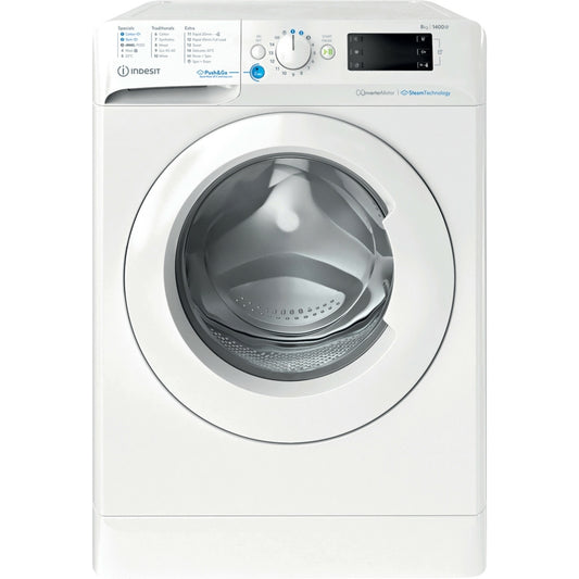 Indesit BWE81496X WV UK Washing Machine, 8kg, 1400 Spin, White, A Rated