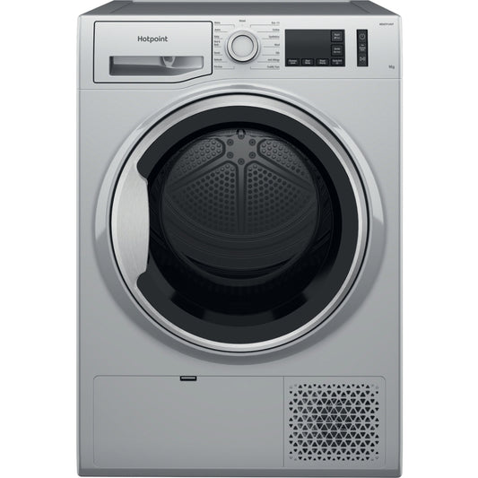 Hotpoint NTM1192SSKUK Heat Pump Tumble Dryer, 9kg, Silver, A++ Rated