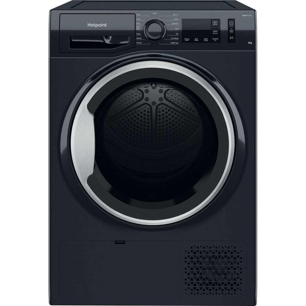 Hotpoint NTM1182BSKUK Heat Pump Tumble Dryer, 8kg, Black, A++ Rated