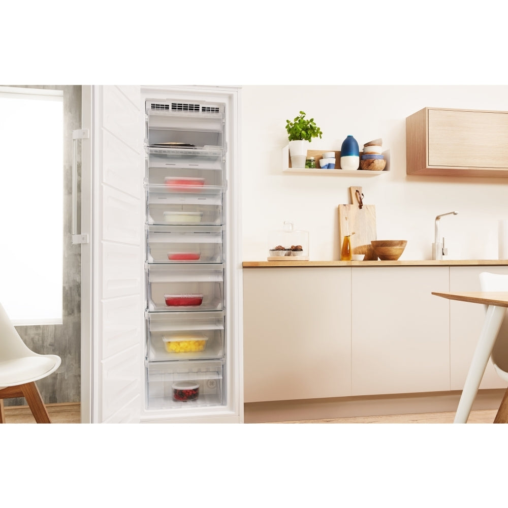 Indesit UI8F2CWUK Frost Free Tall Freezer, White, E Rated - 43020160991455 