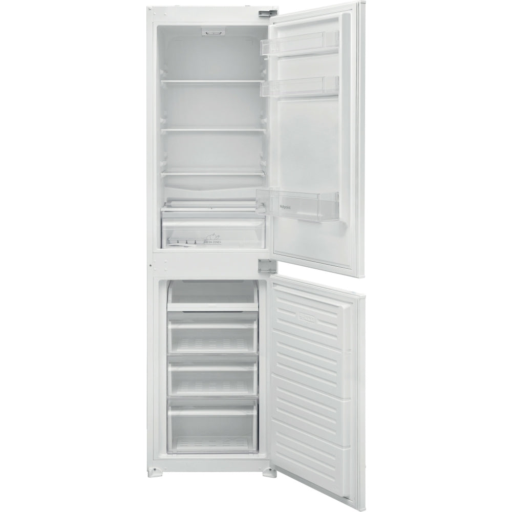 Hotpoint HMCB50502UK Low Frost Integrated Fridge Freezer, Sliding Hinge, 50/50, White - 43416864293087 