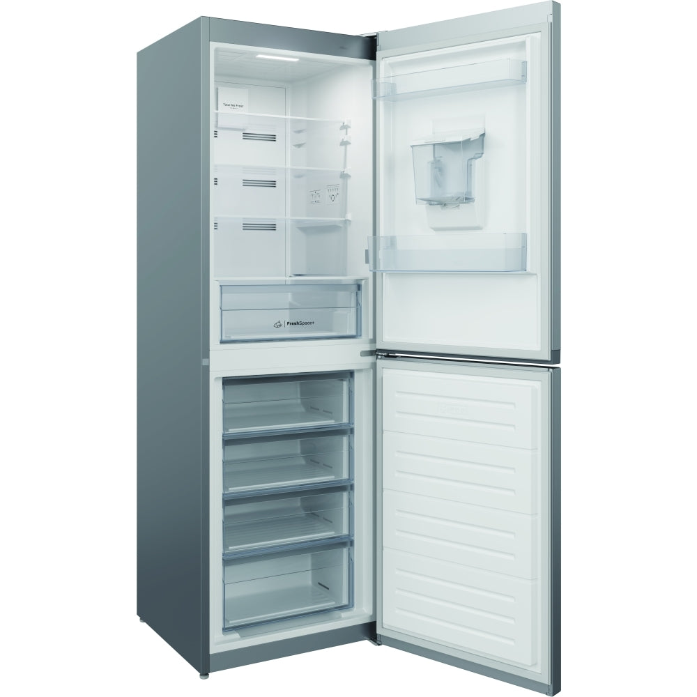 Indesit IBTNF60182SAQUA 322 Litre Total No Frost Fridge Freezer, 50/50, Silver, E Rated - 43547238367455 