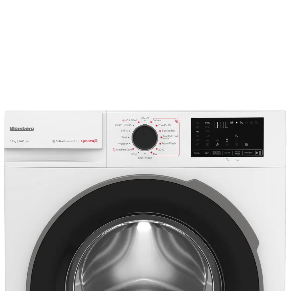 Blomberg LWA210461W 10kg 1400 Spin RecycledTub Washing Machine, White - 43631702409439 