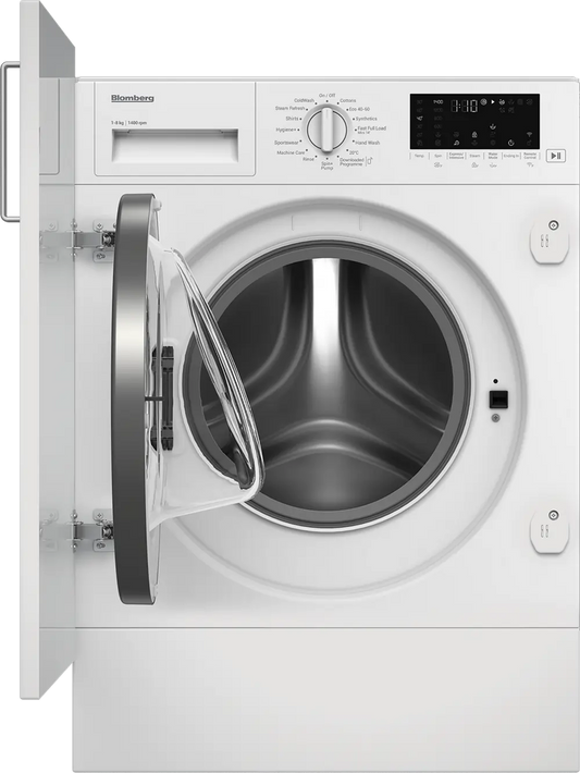 Blomberg LWI284420 8kg 1400 Spin Wi-Fi Connected Integrated RecycledTub Washing Machine