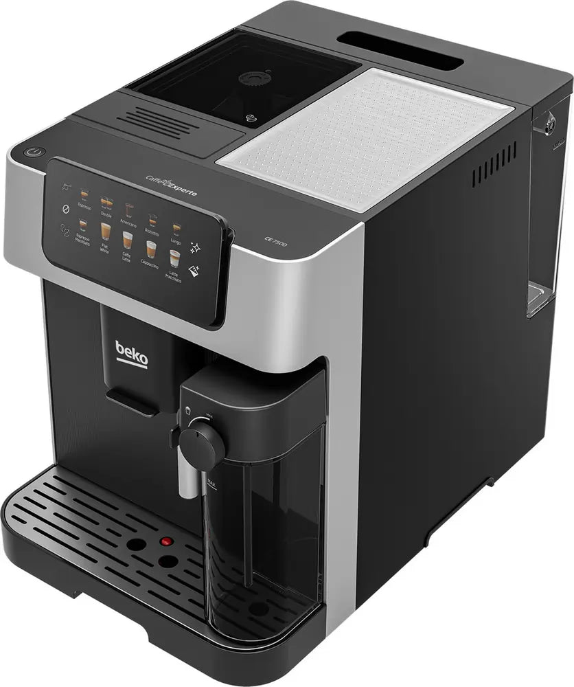 Beko CaffeExperto CEG7304X Bean to Cup Fully Automatic Coffee Machine with Integrated Milk Jug, Silver - 43749724684511 