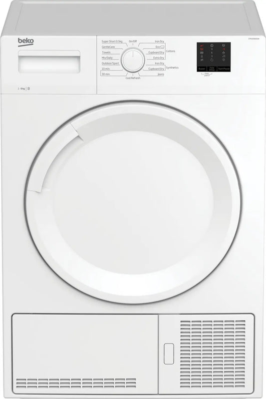 Beko DTKCE90021W 9kg Condenser Tumble Dryer with Sensor Programmes,White,B Rated