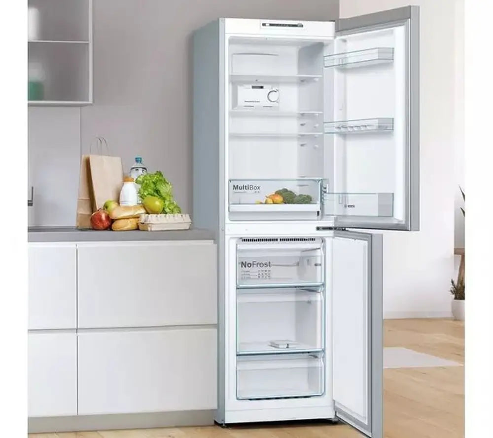 Bosch KGN34NLEAG 60cm 50/50 Frost Free Fridge Freezer, Silver - 43328624525535 