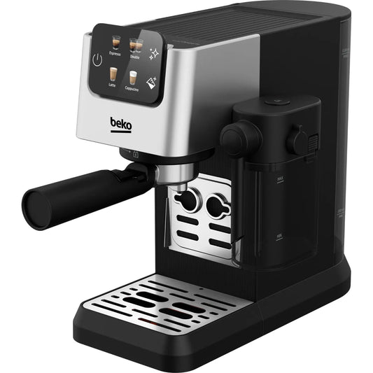 Beko CEP5304X CaffeExperto Semi Automatic Espresso Coffee Machine with Milk Jug, Silver