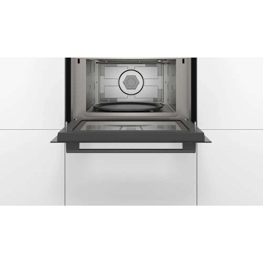 Bosch CMA583MB0B Series 4 Built-In Combination Microwave Oven with Hot Air, Black - 71807004311925 