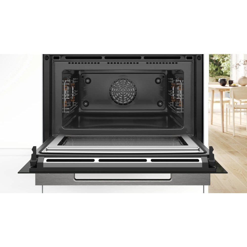 Bosch CMG7761B1B Series 8 Compact Oven with Microwave Function, Black - 72471296278901 