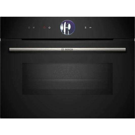 Bosch CMG7761B1B Series 8 Compact Oven with Microwave Function, Black