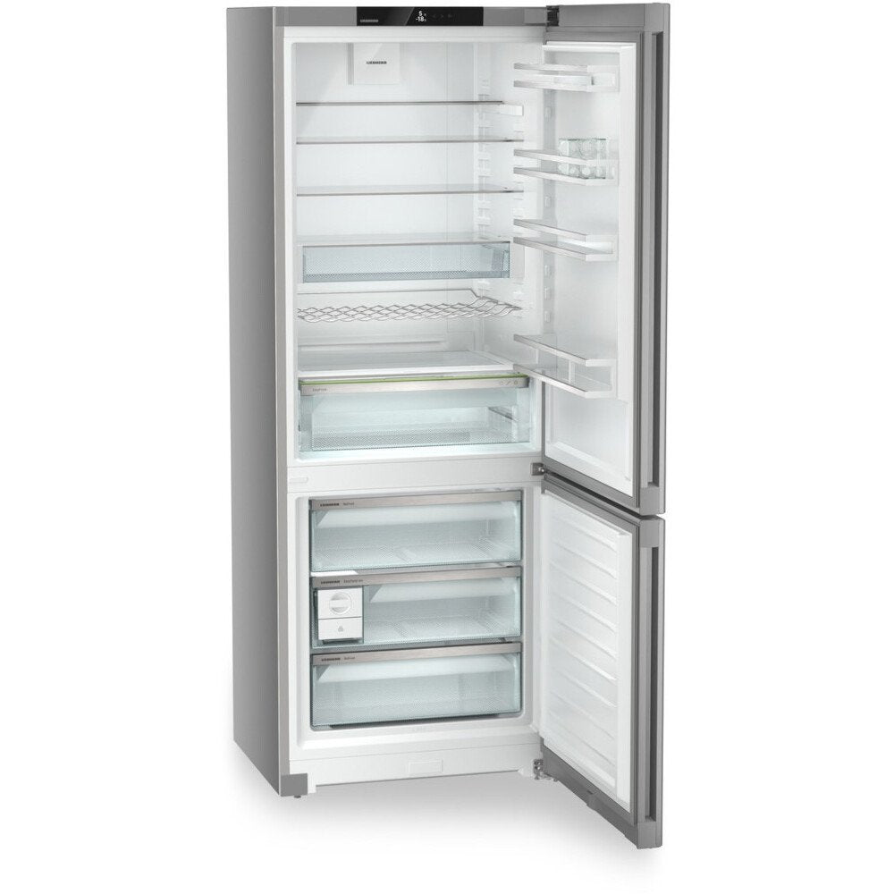 Liebherr CNsfd 7723 No Frost Fridge Freezer, 70/30, Silver, D Rated - 43340195627231 