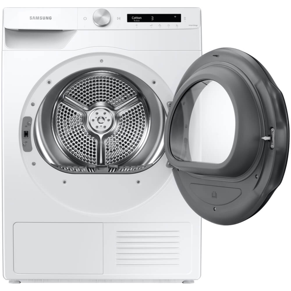 Samsung DV90T5240AW/S1 Heat Pump Tumble Dryer, 9kg, White, A+++ Rated - 72406178988405 