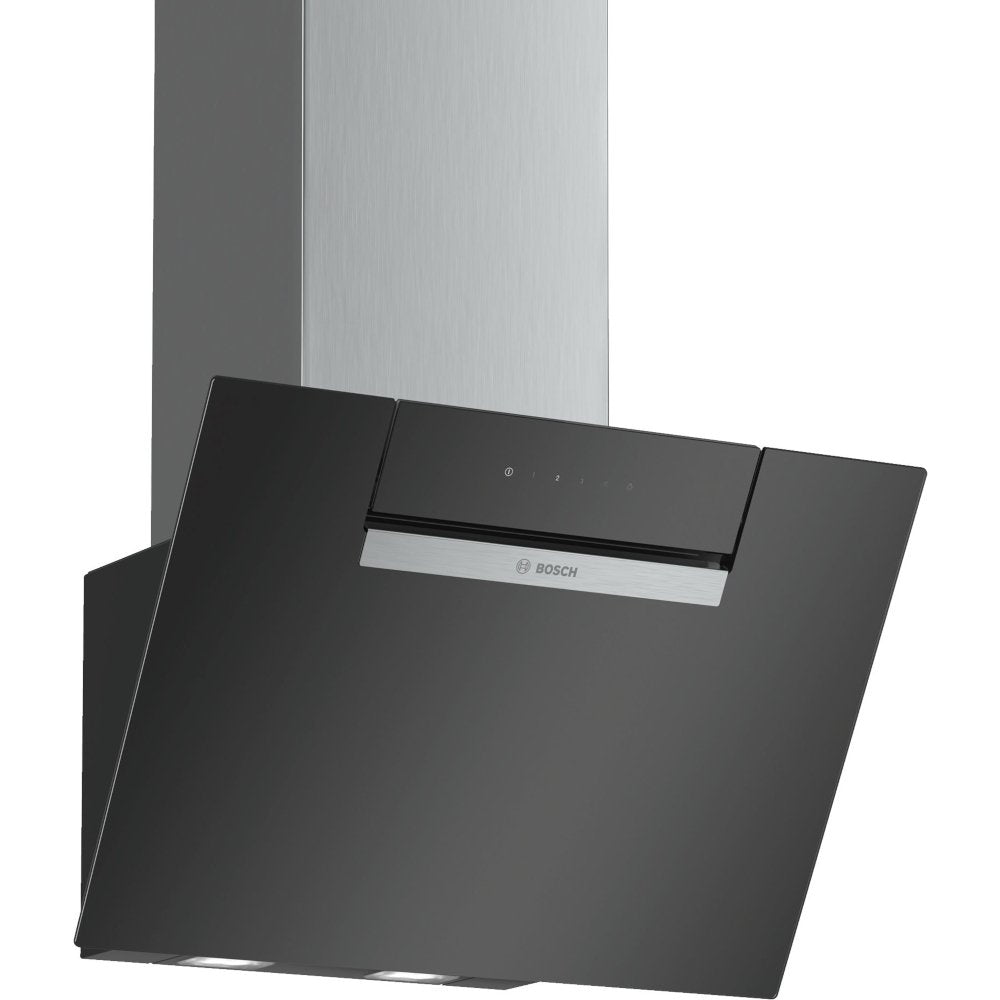 Bosch DWK67EM60B Series 2 60cm Chimney Cooker Hood, Black - 43657895772383 