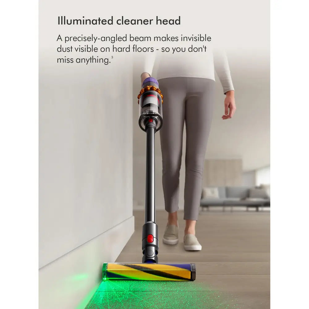 Dyson V15 Cordless Vacuum Cleaner With Advanced Cleaning Accessory Kit And Up To 60 Minutes Run Time , Yellow/Nickel - 71830265987445 