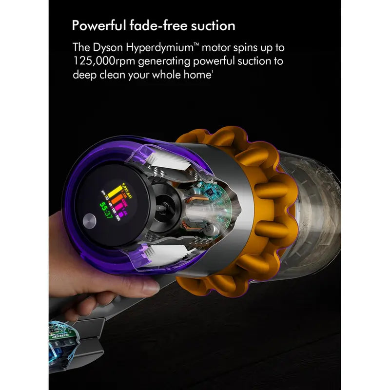 Dyson V15 Cordless Vacuum Cleaner With Advanced Cleaning Accessory Kit And Up To 60 Minutes Run Time , Yellow/Nickel - 71830265790837 