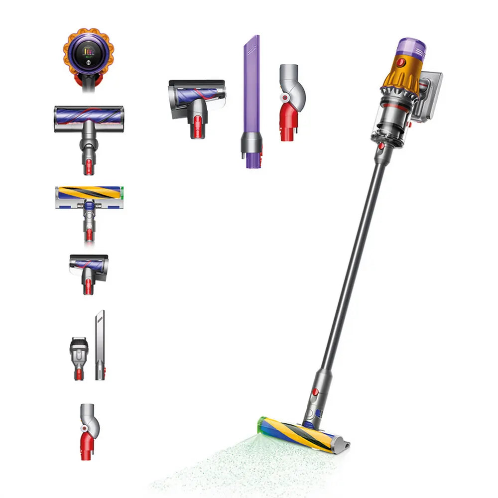 Dyson V15 Cordless Vacuum Cleaner With Advanced Cleaning Accessory Kit And Up To 60 Minutes Run Time , Yellow/Nickel - 71830265856373 