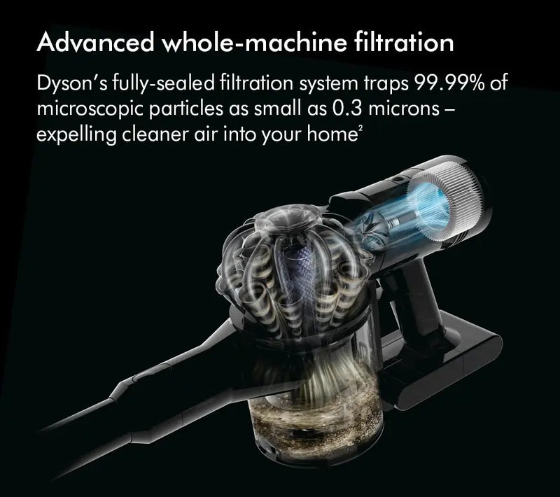 Dyson V8 ADVANCED24 Cordless Stick Vacuum Cleaner With Up To 40 minutes Run TIme, Silver/Nickel - 72138380378485 