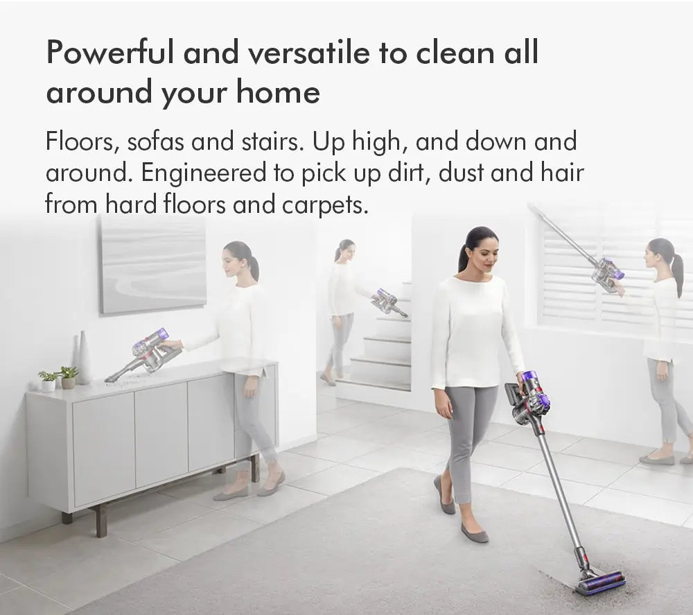 Dyson V8 ADVANCED24 Cordless Stick Vacuum Cleaner With Up To 40 minutes Run TIme, Silver/Nickel - 72138380476789 