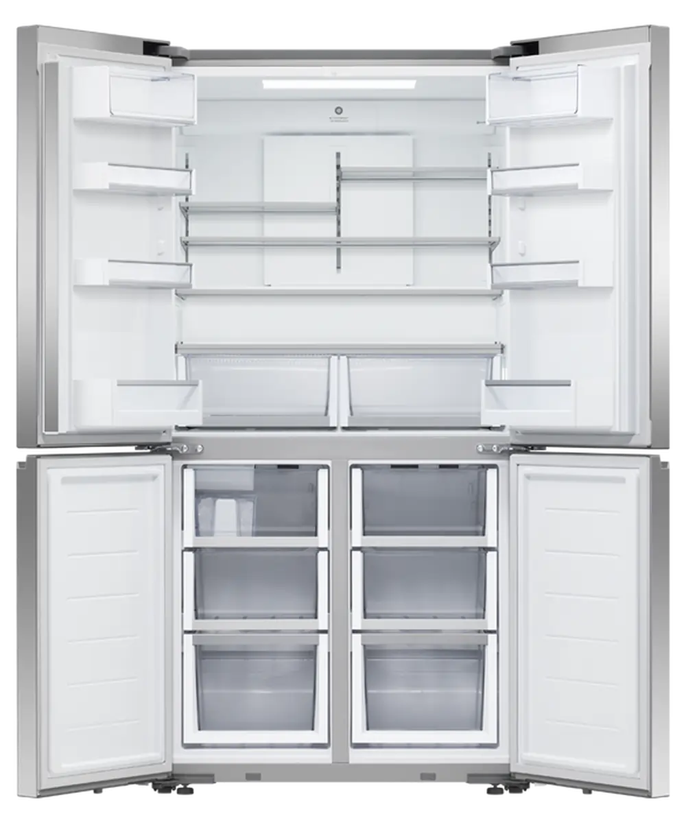 Fisher & Paykel RF605QNUVX1 90.5cm Quad Door Frost Free Fridge Freezer, Stainless Steel - 43545815908575 