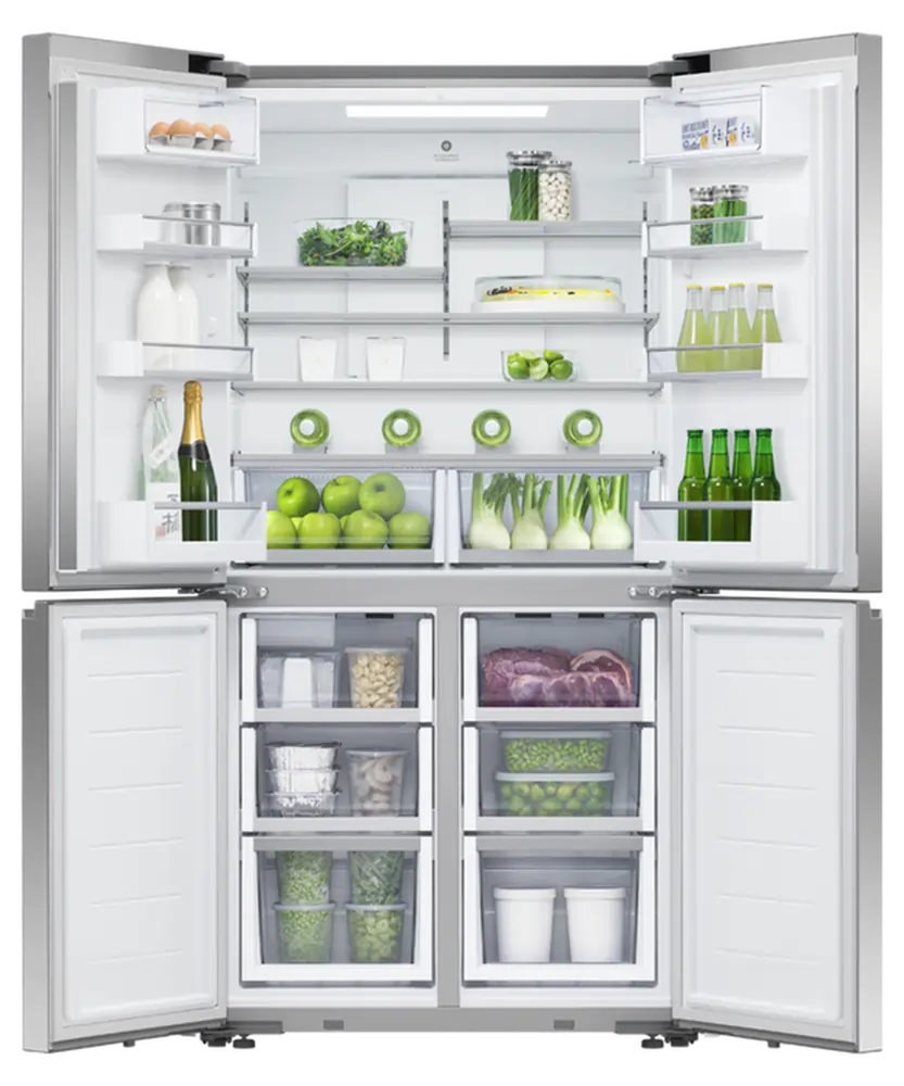 Fisher & Paykel RF605QNUVX1 90.5cm Quad Door Frost Free Fridge Freezer, Stainless Steel - 43545815744735 