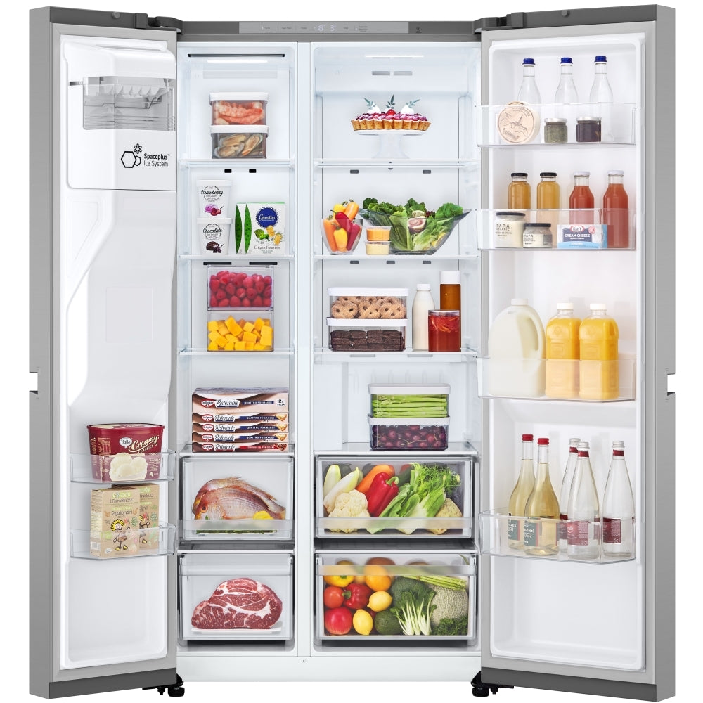 LG GSLC40PYPE 641L Plumbed American Fridge Freezer, Silver, E Rated - 72392513388917 