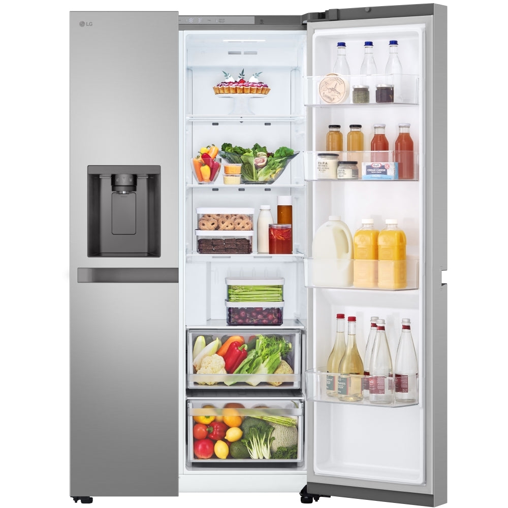 LG GSLC40PYPE 641L Plumbed American Fridge Freezer, Silver, E Rated - 72392513716597 