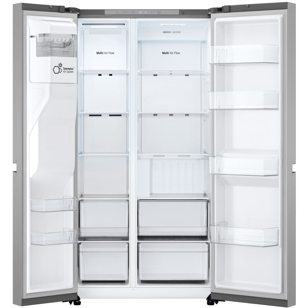 LG GSLC40PYPE 641L Plumbed American Fridge Freezer, Silver, E Rated - 72392513356149 