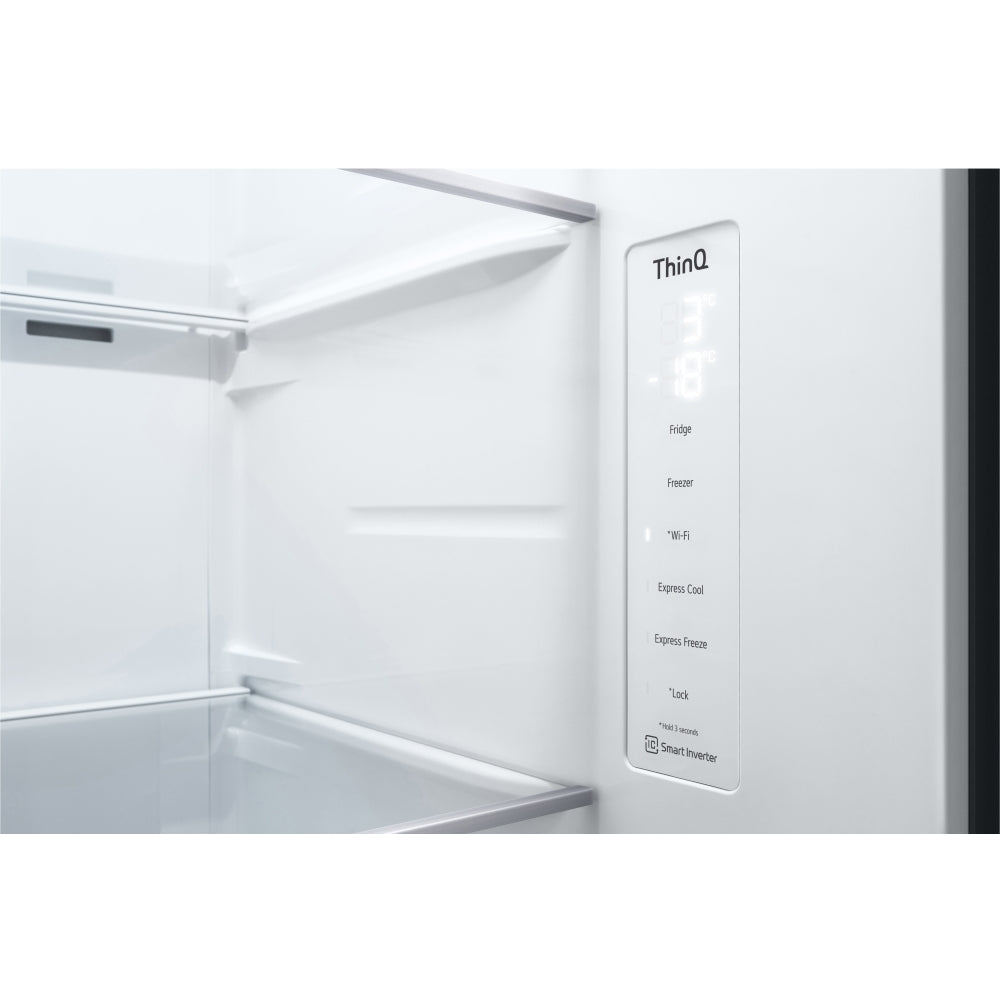 LG GSVV80PYLL 50/50 Wi-Fi Connected Frost Free American Style Fridge Freezer, Prime Silver - 43416868028639 