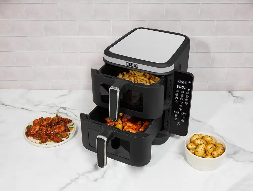 Haden 211200 11 Litre Double Stack Air Fryer With Window, Black - 43775260524767 