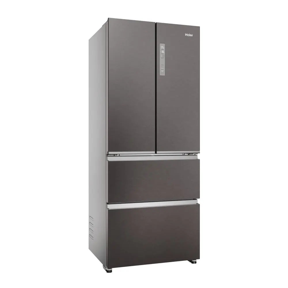 Haier HFR3718ENMD 70cm 60/40 Total No Frost Fridge Freezer, Dark Inox - 43761220452575 