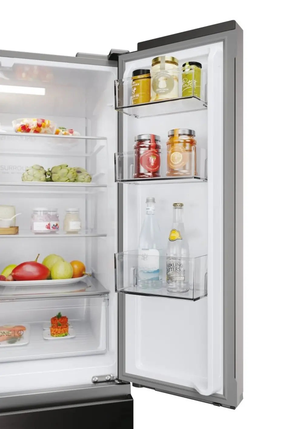 Haier HFR3718ENMD 70cm 60/40 Total No Frost Fridge Freezer, Dark Inox - 43761220419807 