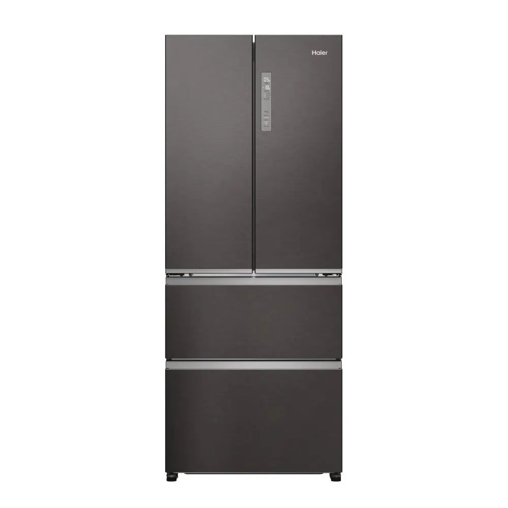 Haier HFR3718ENMD 70cm 60/40 Total No Frost Fridge Freezer, Dark Inox - 43761220583647 