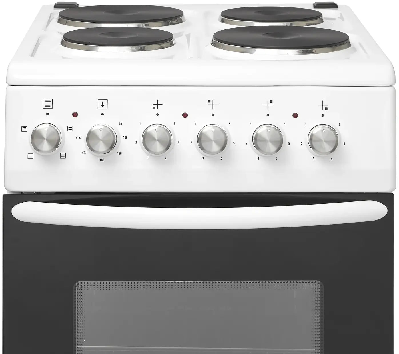 Haden HES050W 50cm Single Oven Electric Cooker with Solid Plate,White