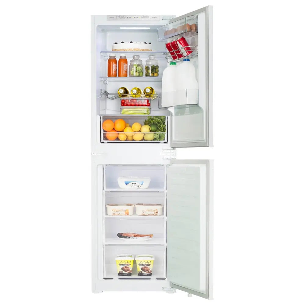 Hisense RIB291F4AWE 54cm 50/50 Split Frost Free Fully Integrated Fridge Freezer, White - 73185663811957 