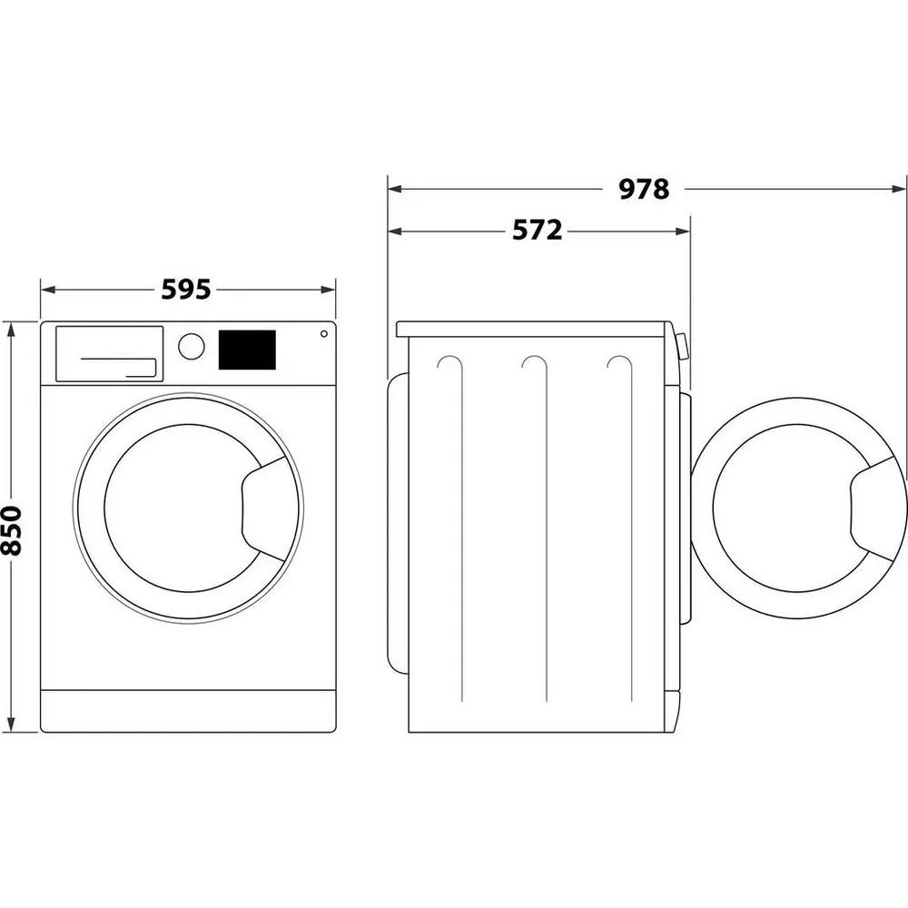 Hotpoint NSWE7469WSUK 7kg 1400 Spin Washing Machine, White - 43017696903391 