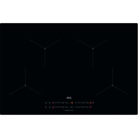 AEG IAX84411CB 80cm Wide 4 Zone Induction Hob,Black