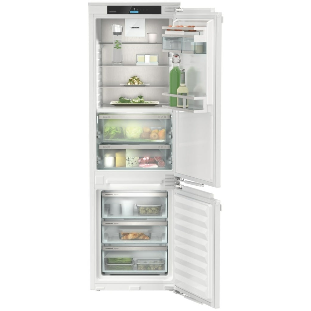 Liebherr ICBNci5153 No Frost Integrated Fridge Freezer, Fixed Hinge, 70/30, Stainless Steel, C Rated - 43340202279135 