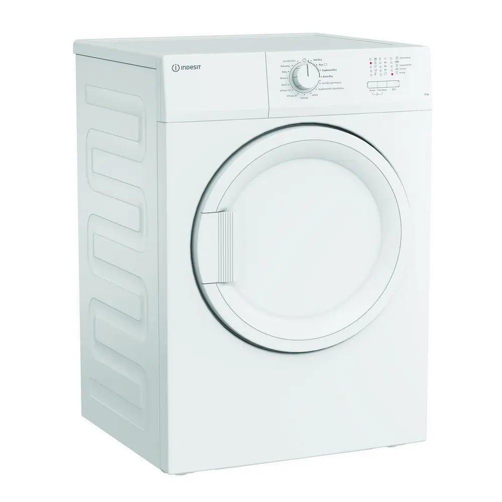 Indesit CYDA81WWGLUK 8kg Vented Tumble Dryer, White - 72453589434741 