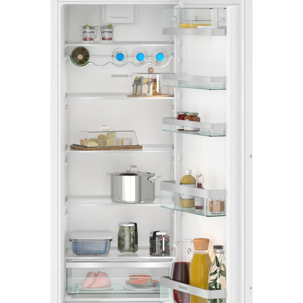 Siemens KI81RADD0G 310 Litres Built-In Larder Fridge, Fixed Hinge, White, D Rated - 43657918251231 