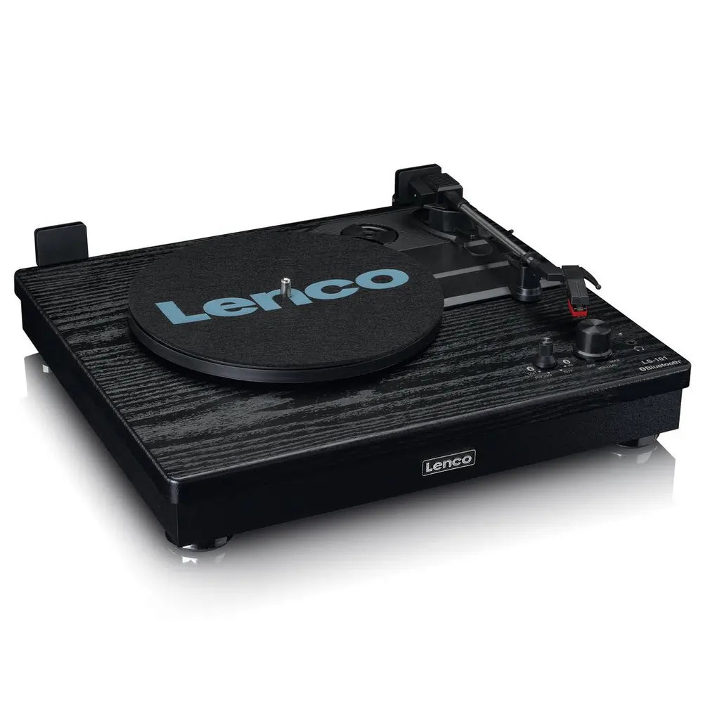 Lenco LS101 Turntable & Hi Fi Speaker System With Bluetooth, Black - 43557466865887 