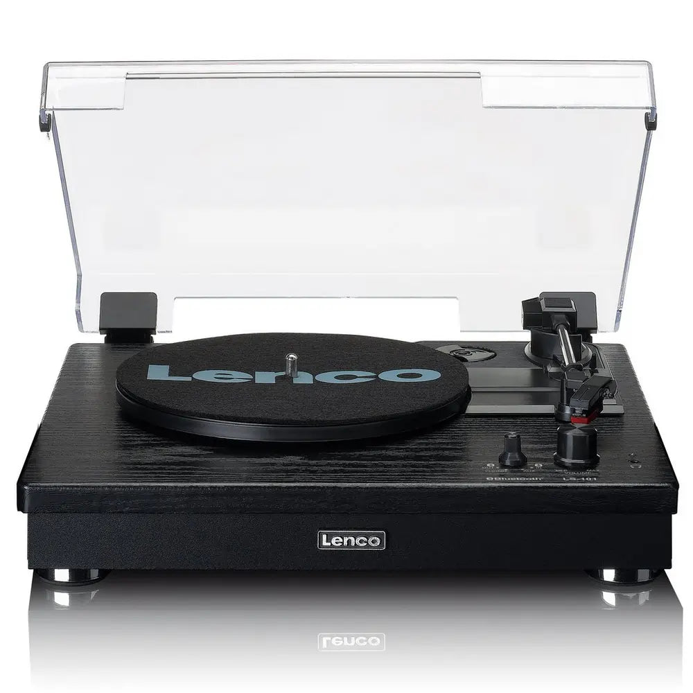 Lenco LS101 Turntable & Hi Fi Speaker System With Bluetooth, Black - 43557466931423 